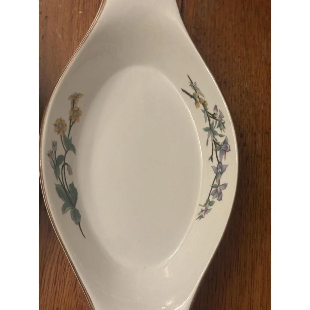 Woodhill Oval Baking Dishes Floral Oven To Table Stoneware 8 Inch Set Of 3